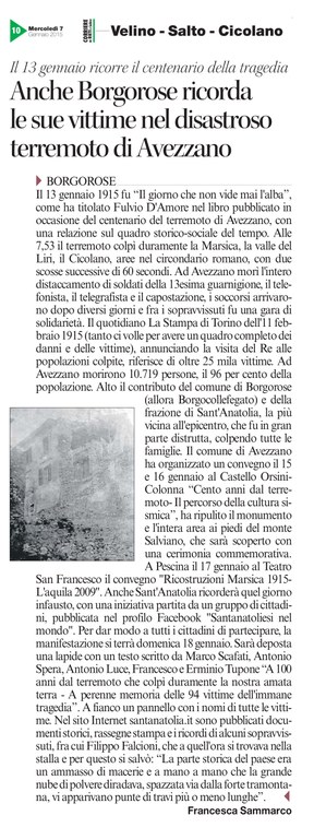 Corriere di Rieti del 07-01-2015