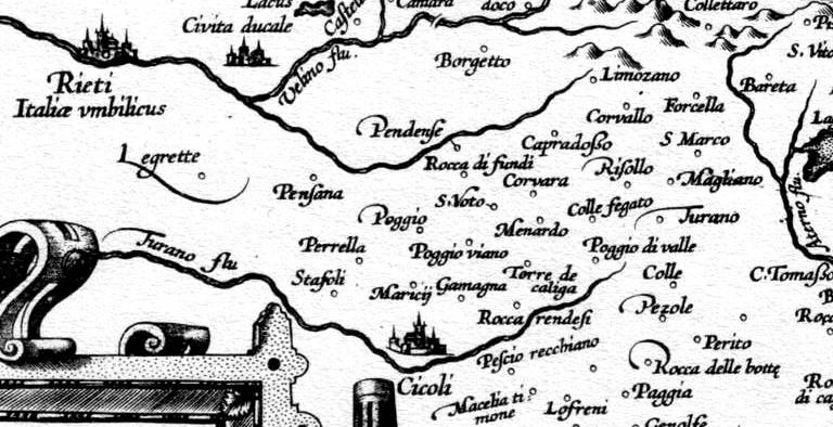 1590 - Abruzzo Ulteriore - particolare zona cicolano