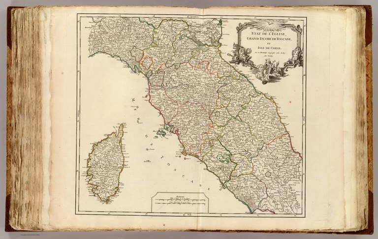 1750 - Stato della Chiesa, Ducato di Toscana e Isola Corsica
