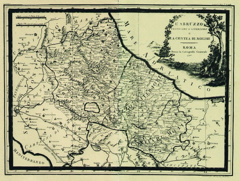 1790 - Abruzzo citeriore e ulteriore e contea del Molise - definita