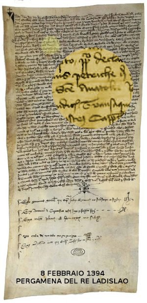 1394 - Pergamena Ladislao dettaglio
