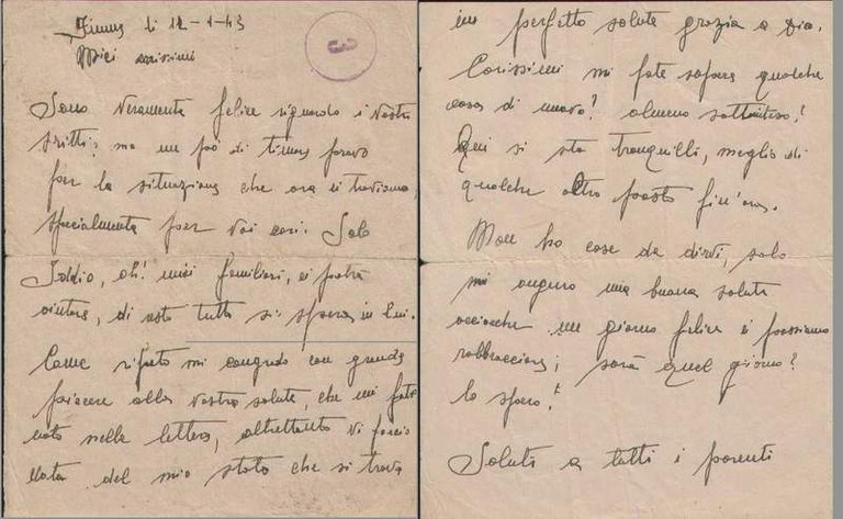 1943 - I lettera di Domenico Spera