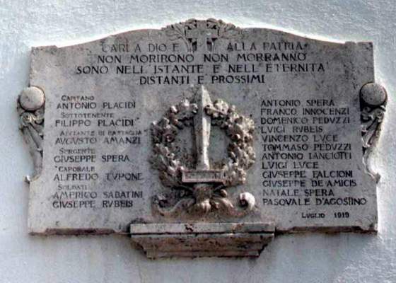1919 - Lapide ai Caduti 1915-1918 di S. Anatolia