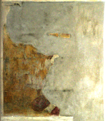Cappella di Sant'Anatolia - Probabilmente di tratta di S. Andrea dove i particolari in basso sono il legno della croce e il piede scalzo - Fotografia di Roberto Tupone - 12/07/2009